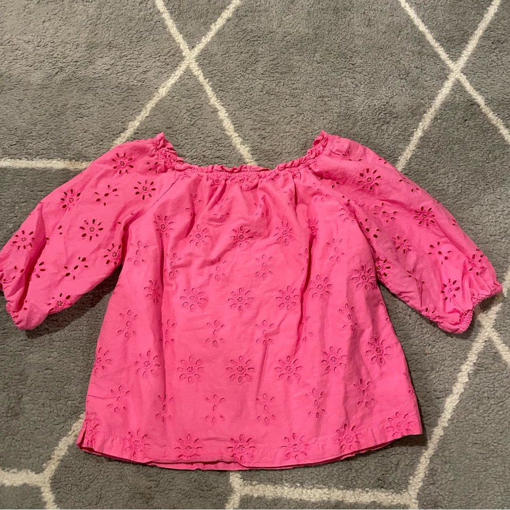 Pink Eyelet Crown & Ivy Blouse